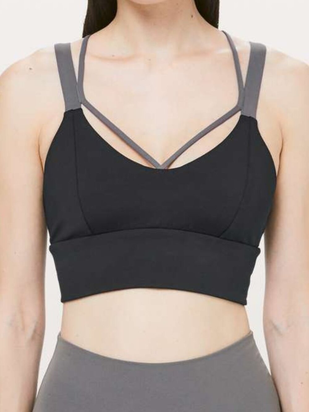 Lululemon Pushing Limits Bra *Light Support For C/D Cup Black / Titanium size 8